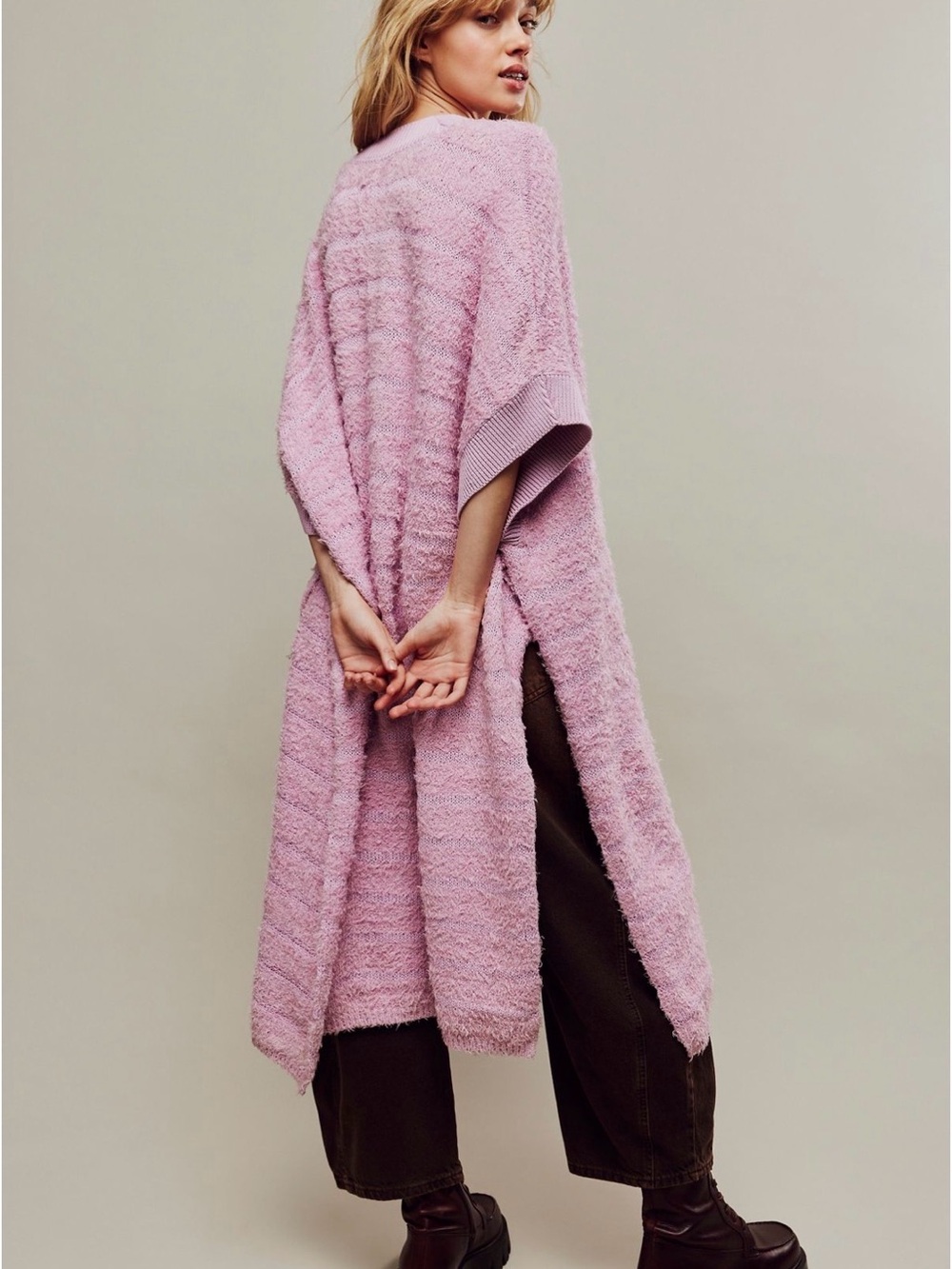 Free People Imani Textured Knit Oversized Pullover Sweater - Picture 5 of 14